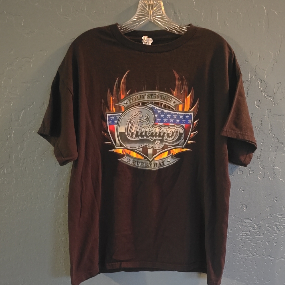 Chicago Black Tee with Bold Graphic